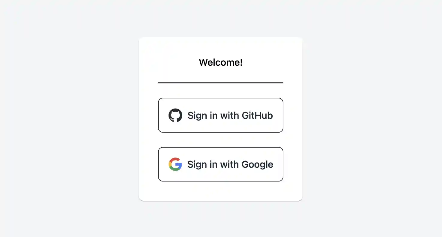 Sign in options with OAuth services